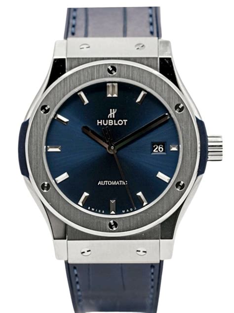 542.nx.7170.lr hublot|Classic Fusion Chronograph Titanium Blue 42 mm .